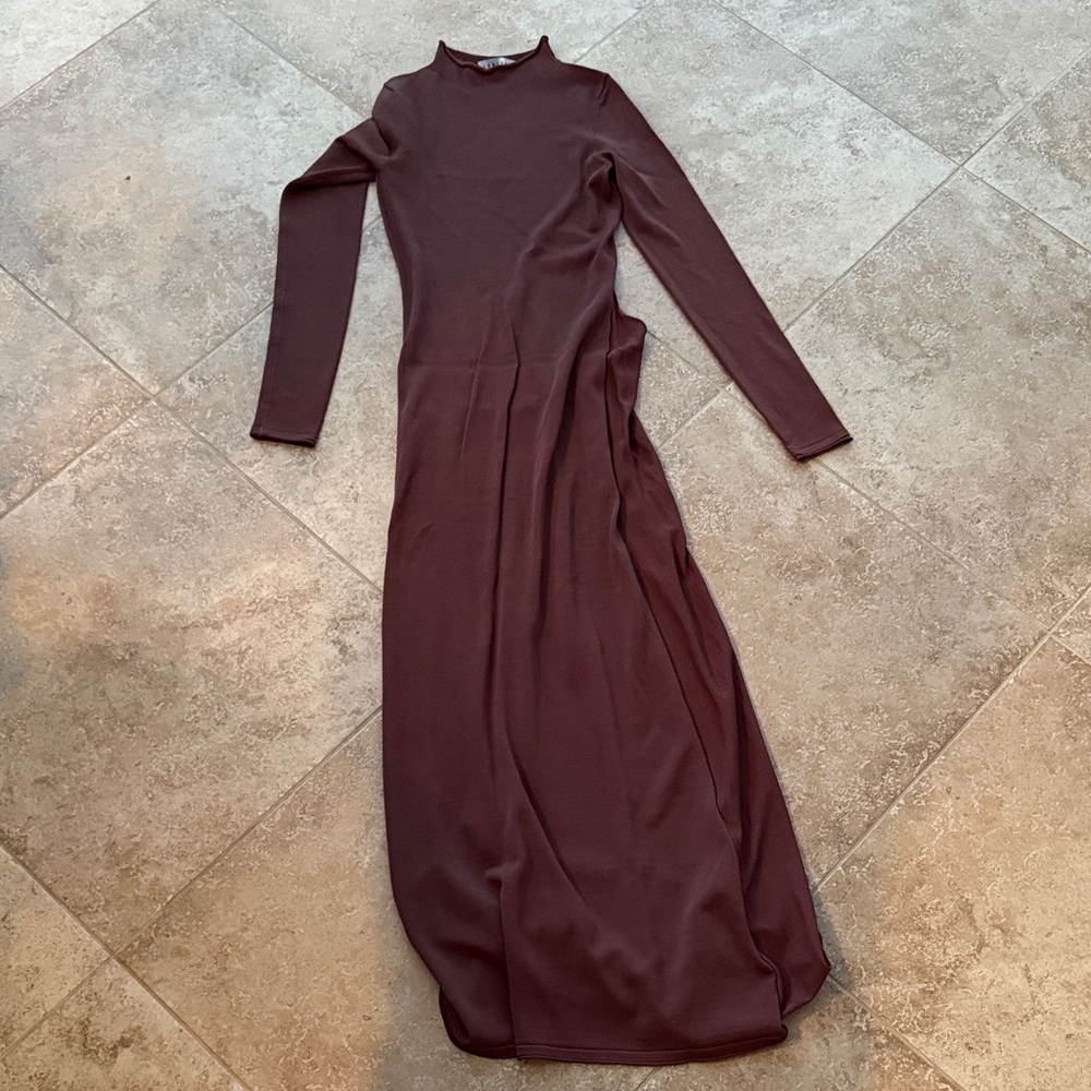 LIONESS Long Sleeve Dress in Deep Brown brand new without tags